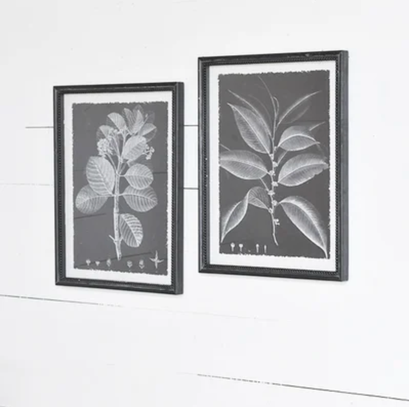 Set/2 Leaf Print Artwork