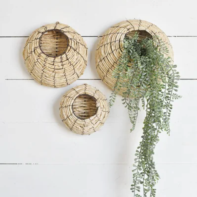 Set/3 Bird Nest Wall Baskets