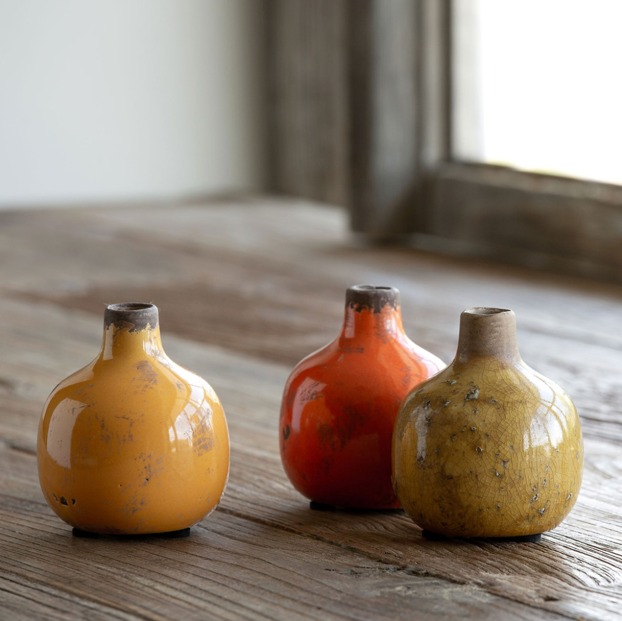 Stoneware Bud Vase Set