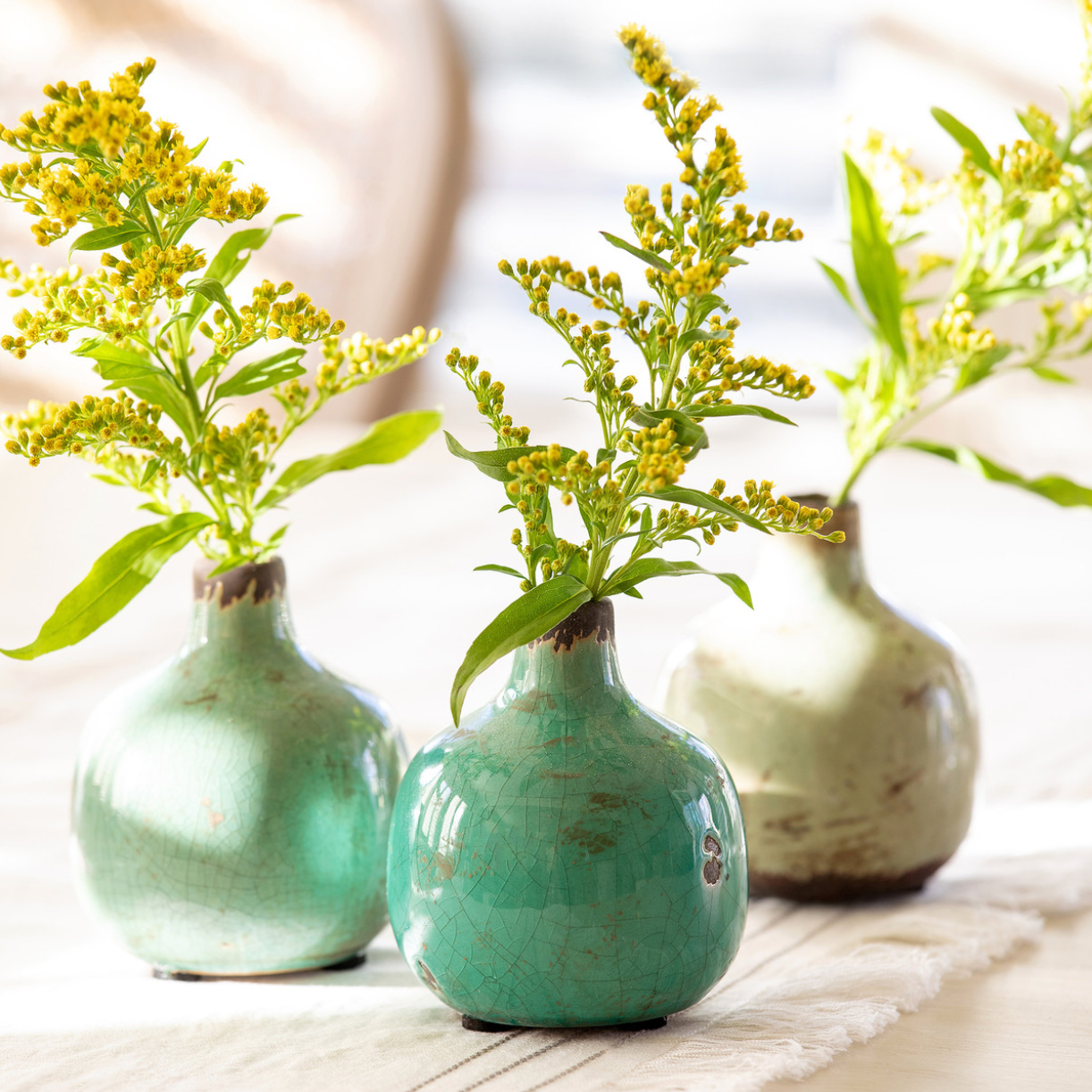 Stoneware Bud Vase Set