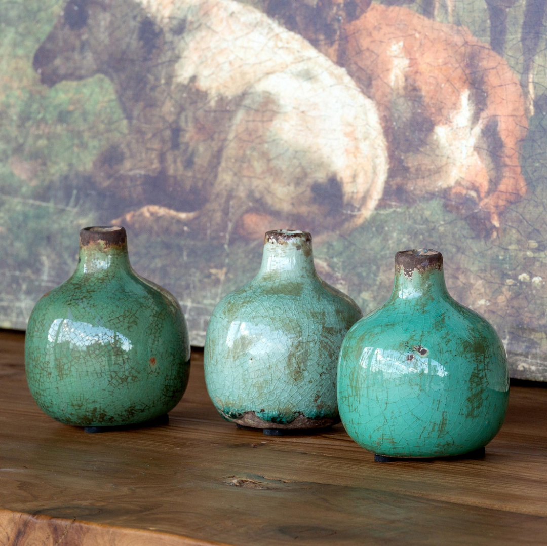 Stoneware Bud Vase Set