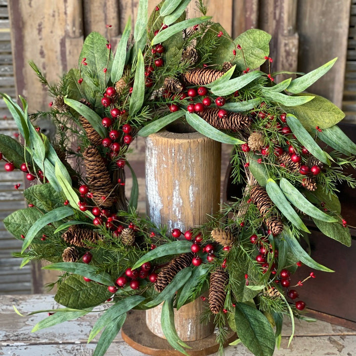 Scarlet Magnolia Wreath