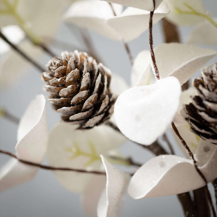 White Eucalyptus Pine Cone Spray