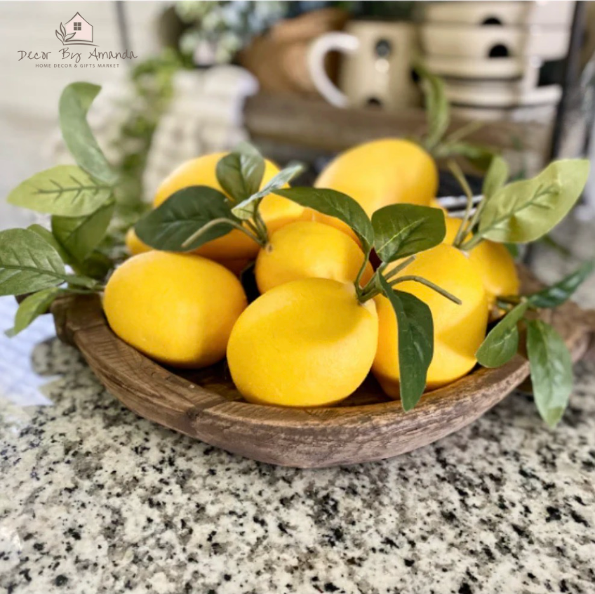 Set/5 Lemons With Foliage