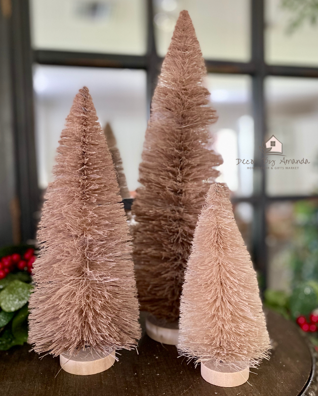 6" Sisal Bottle Brush Trees