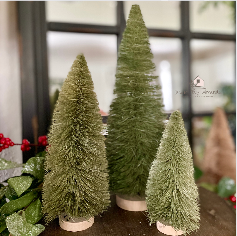 6" Sisal Bottle Brush Trees