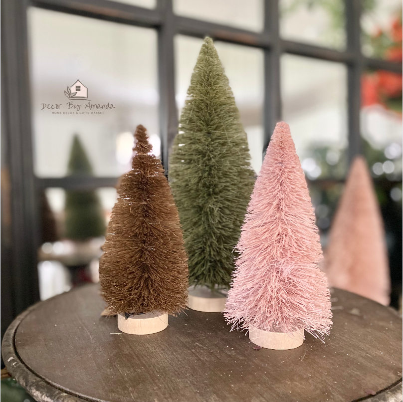 6" Sisal Bottle Brush Trees