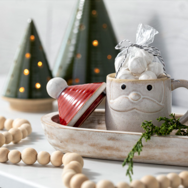 Snow Day Santa Mug With Lid