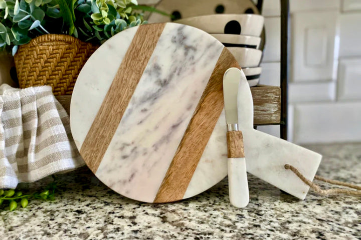 Marble & Wood Cutting Board Set