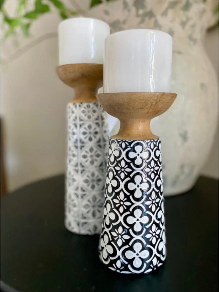 S/2 Resin Candle Holders
