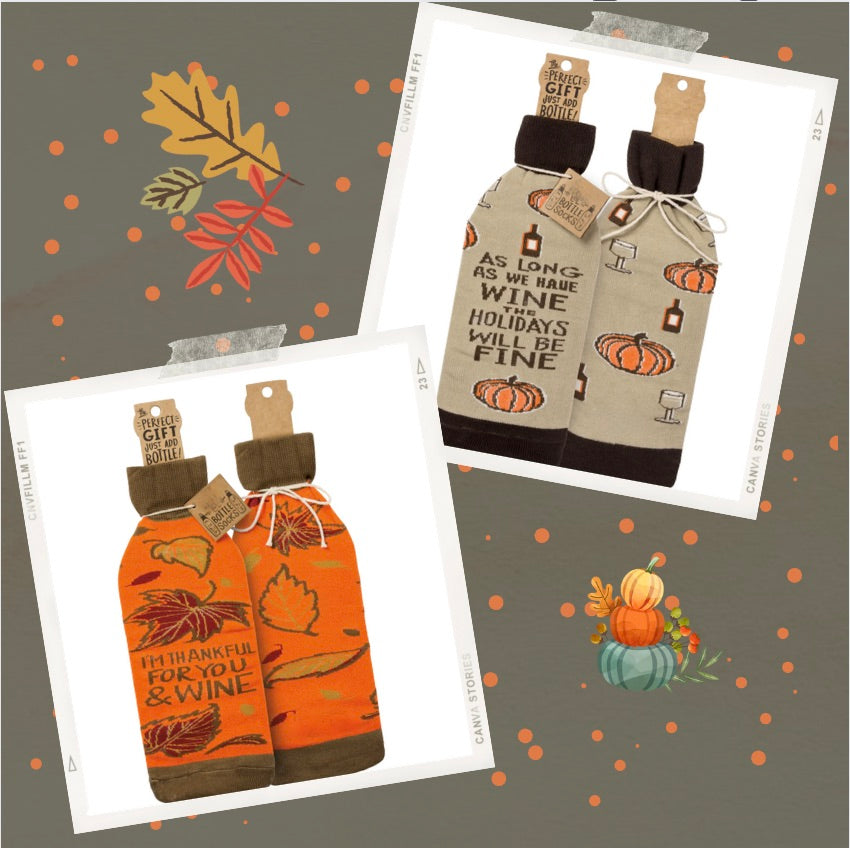Thanksgiving Wine Bottle Socks