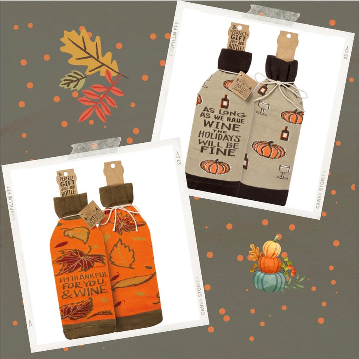 Thanksgiving Wine Bottle Socks