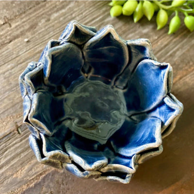Blue Flower Tea-light Holder