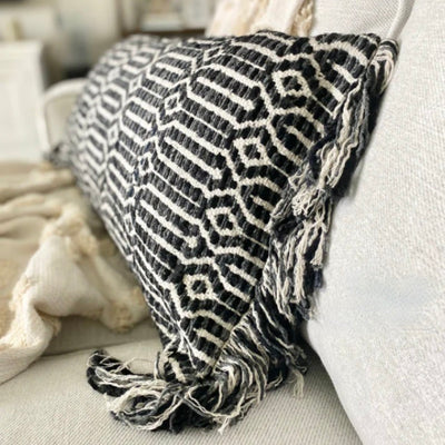 Black & White Abstract Pattern Pillow
