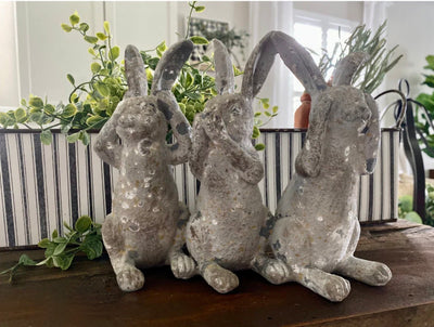 Three Wise Bunnies Figurine