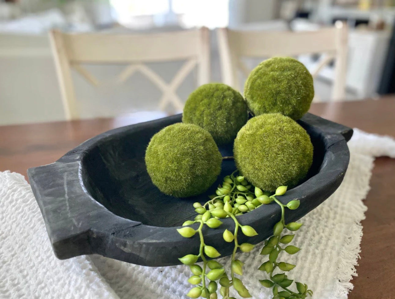 Black Oval Dough Bowl Set
