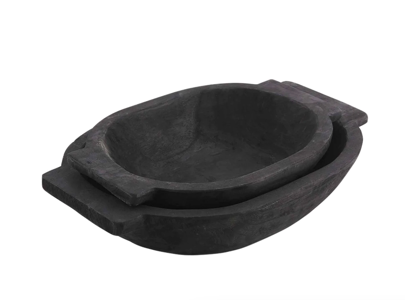 Black Oval Dough Bowl Set