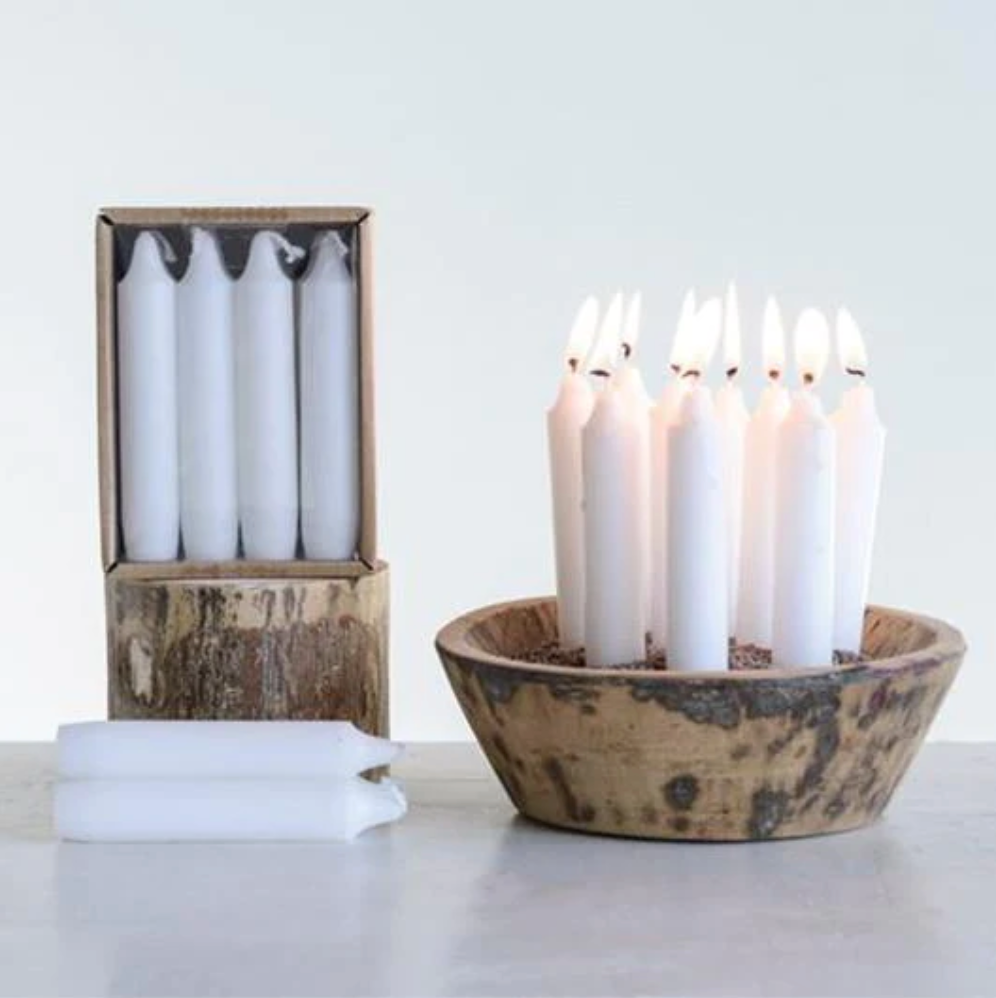 Unscented Short Taper Candle Set