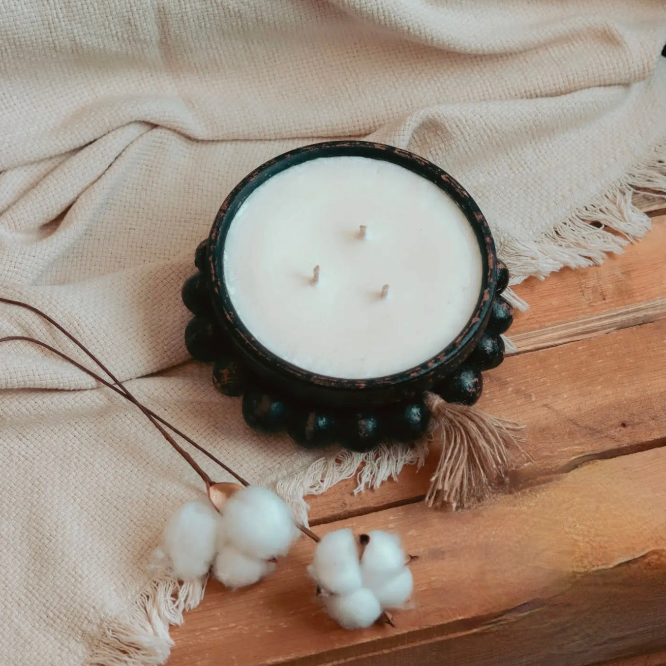 Blueberry Pumpkin Scented Pottery Soy Candle