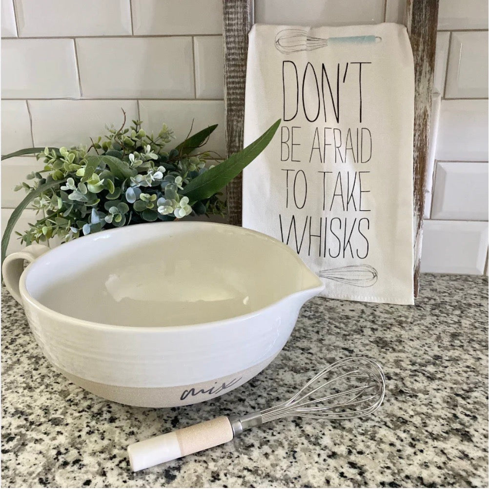 Farmhouse Mixing Bowl with Whisk
