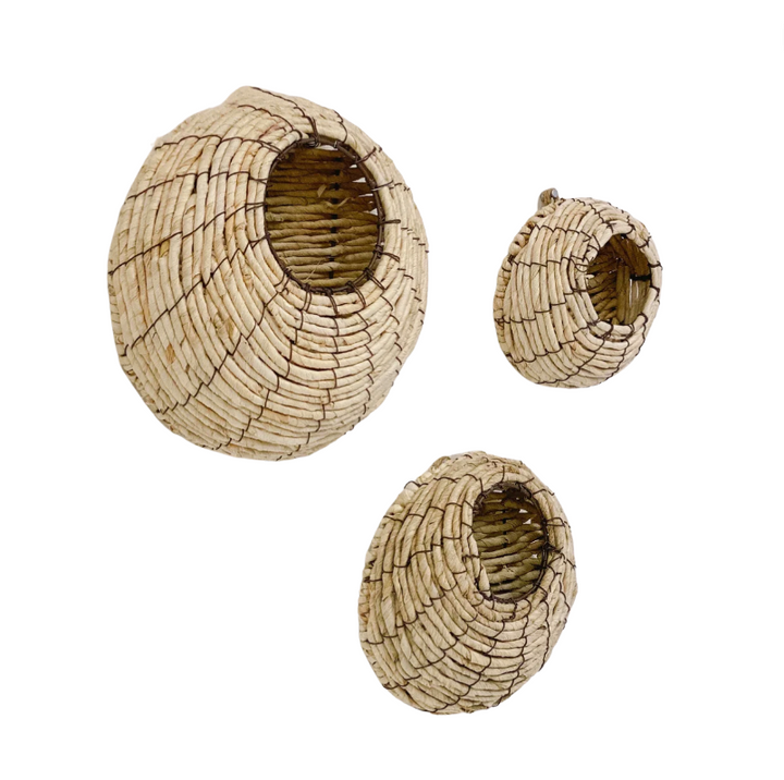 Set/3 Bird Nest Wall Baskets