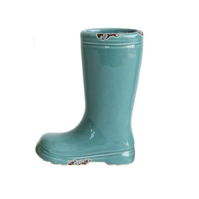 Stoneware Rain Boot Vase