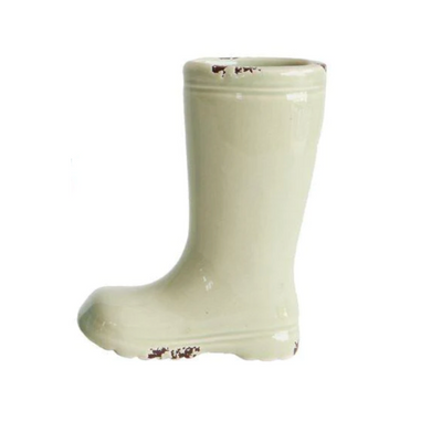 Stoneware Rain Boot Vase