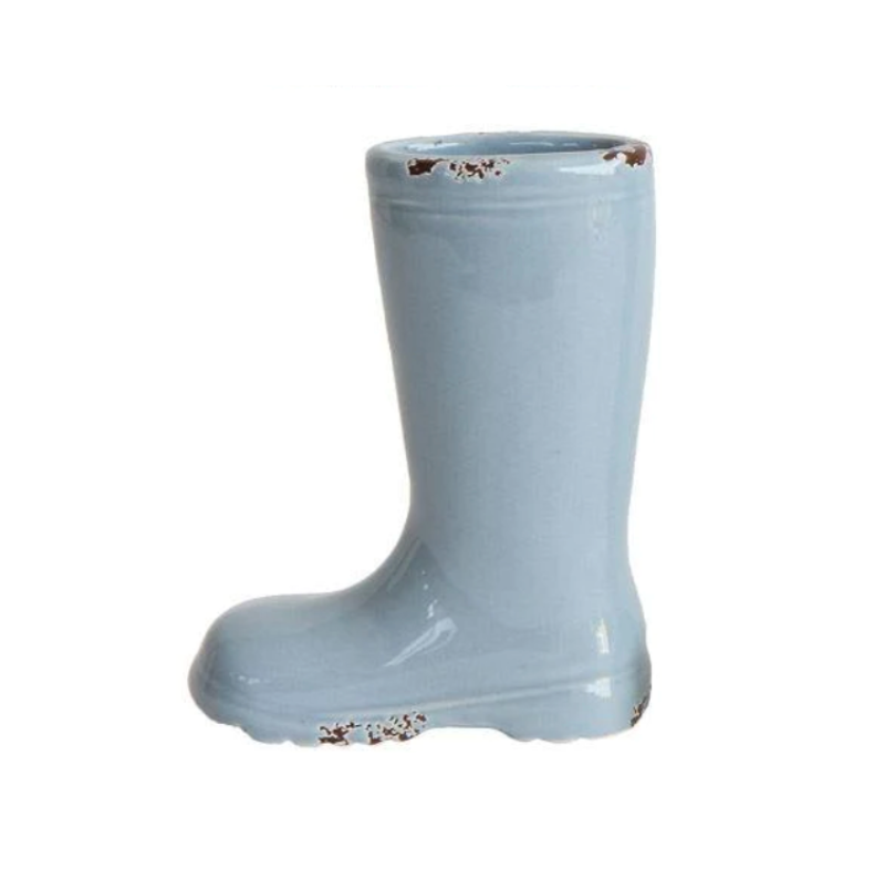 Stoneware Rain Boot Vase