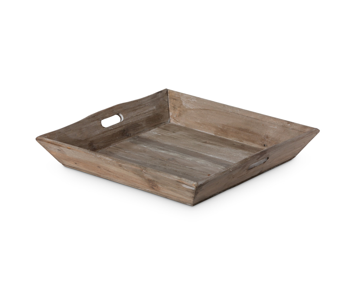Reclaimed Wood Tray with Handles