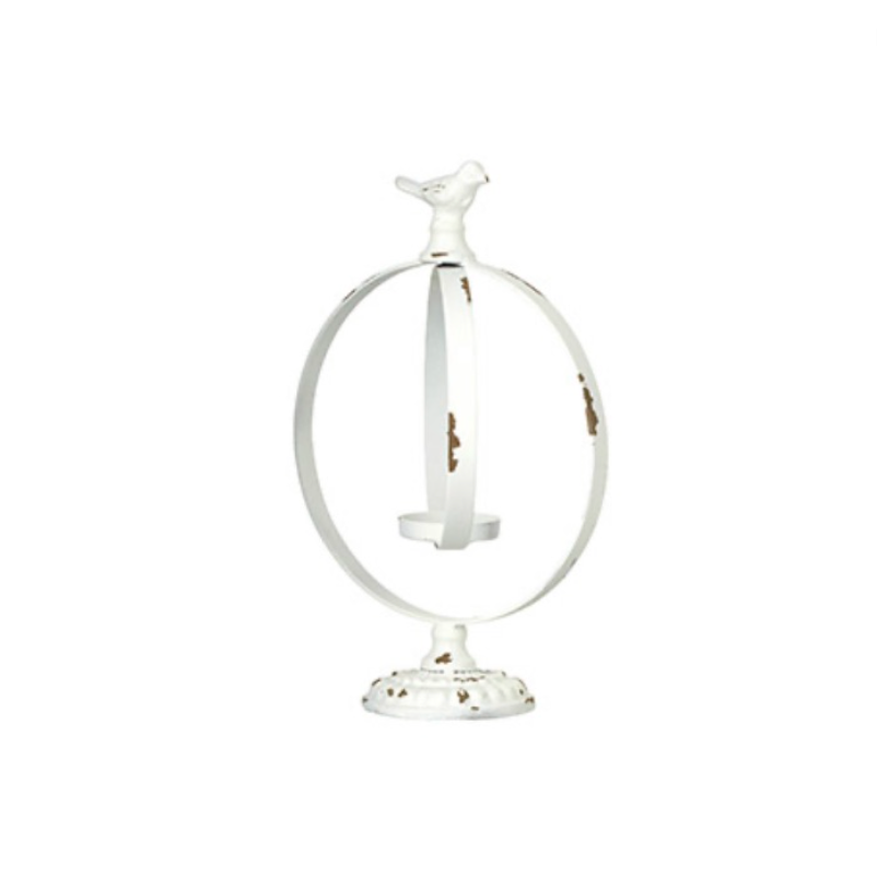 White Bird Finial Candle Holders